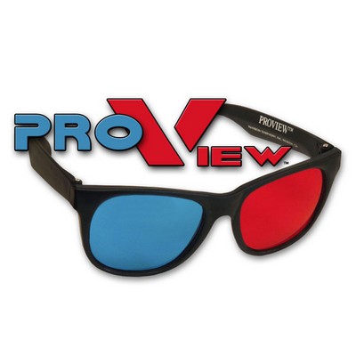 3D Glasses - Plastic ProView - Red/Cyan Lenses - Stock