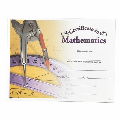 Mathematics Award Certificate