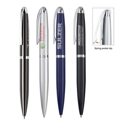 Metal Pen, Ballpoint pen, Twist action, Blue ink refill optional