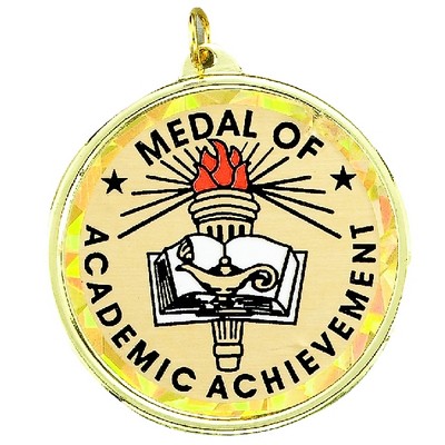 2¼" TM Series Academic Medal w/Academic Achievement Mylar Insert