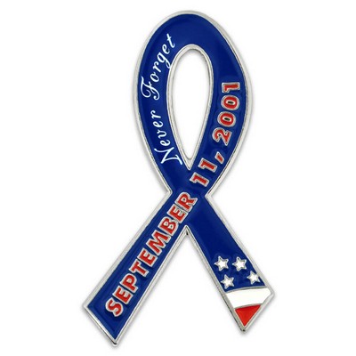 9-11 Never Forget Ribbon Pin