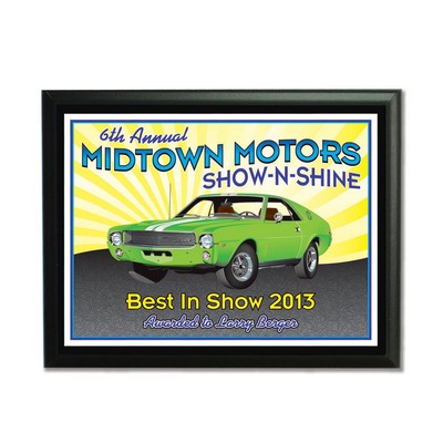 Full Color Plaque w/White Aluminum Mount (9" x 12")