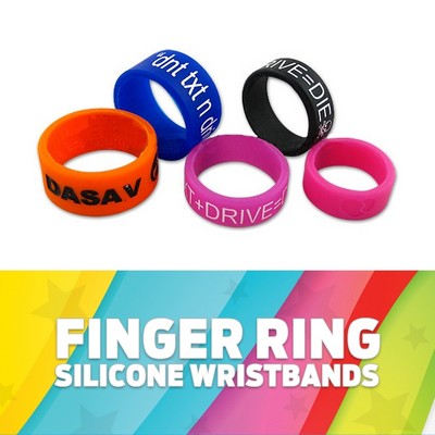 Custom Awareness Silicone Thumb Band - Screenprinted