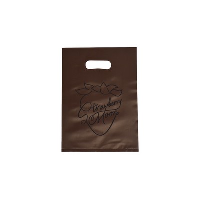 Frosted Espresso Brown Colored Poly Merchandise Bag/ 2.5 Mil (9"x12")