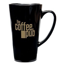 16 Oz. Tall Black Java Latte Ceramic Mug