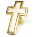 Gold Cross Lapel Pin