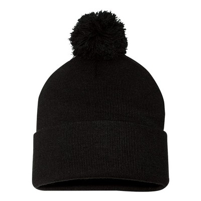 Sportsman™ 12'' Pom Pom Knit Beanie