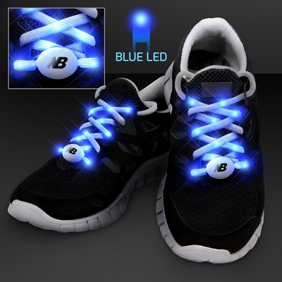 Blue LED Shoelaces for Night Fun Runs - Domestic Print