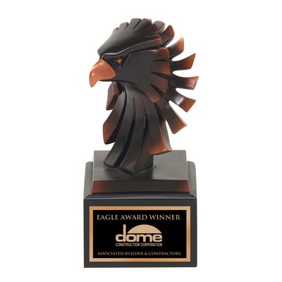 7" Modern Bronze Eagle Head