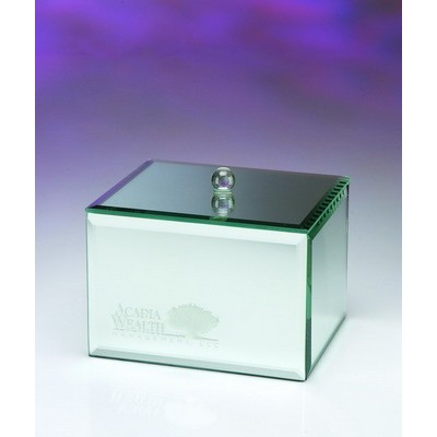 Mirror Glass Jewelry Keepsake Box - Screen Imprint/SandBlast