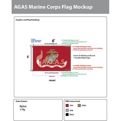 Marine Corps Flags 4x6 foot