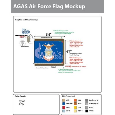 Air Force Parade Flags 52x66 inch