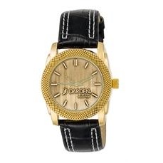 ABelle Promotional Time Maverick Medallion Gold Ladies' Watch w/ Leather Strap