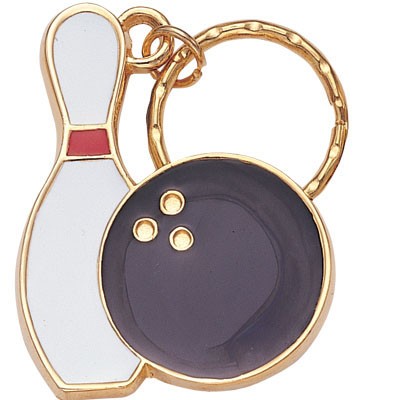 2" Bowling Ball Enameled Keyring