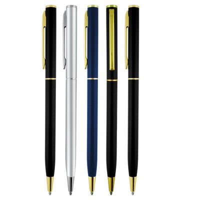 Berkley Ballpoint Pen with Chrome Trim (Gold Tone)