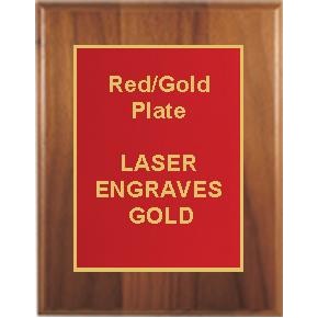 Cherry Plaque 5" x 7" - Red/Gold 4" x 6" Designer Plate