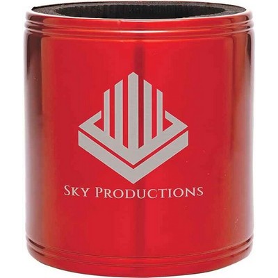 Red Laser Engraved Stainless Steel Beverage Holder