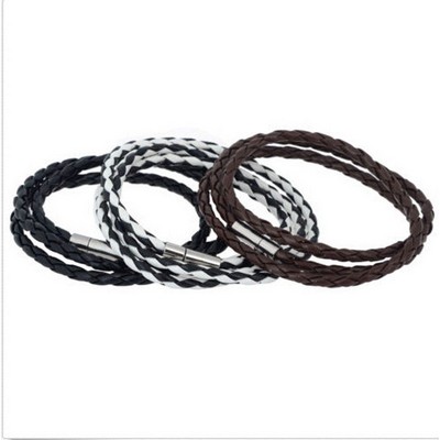 Braided Leather Wrap