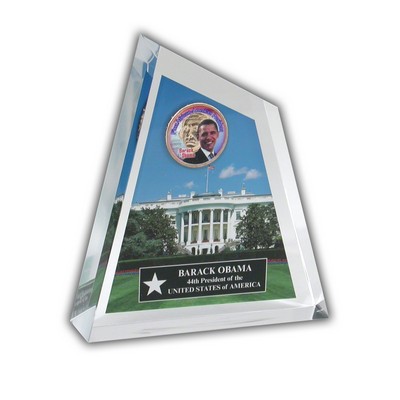 Flat Custom Lucite® Embedment Award (4 1/8" x 4 3/4" x 1")