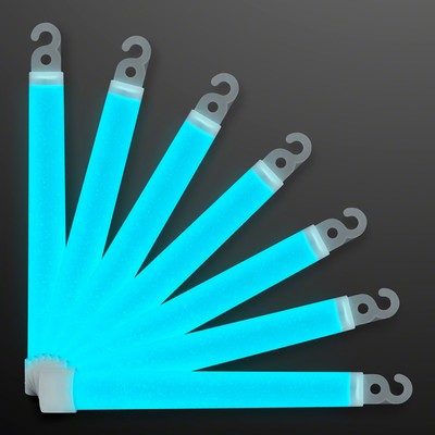 6" Premium Turquoise Glow Sticks - BLANK