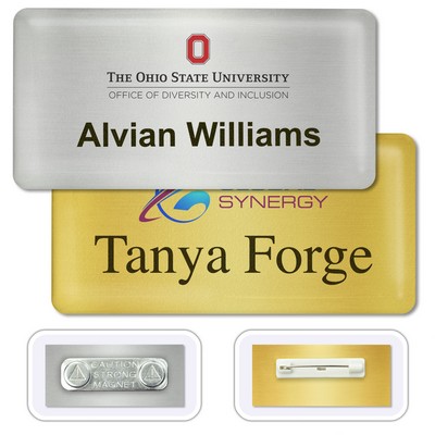 DigiLine PVC Name Badges, magnet fastener, 1.5" x 3"