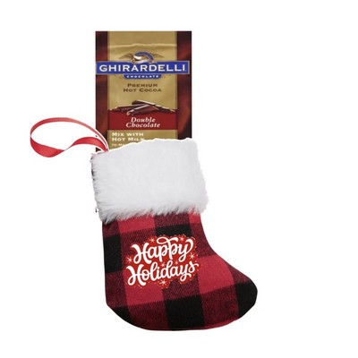 Stocking Ornament with Hot Cocoa Pack