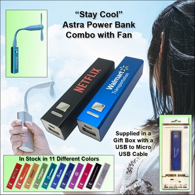 2200 mAh Astra Power Bank Combo w/Fan