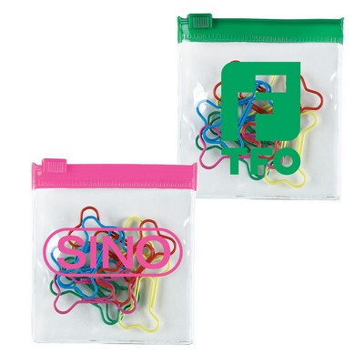 Bone Multi-Color Clipsters in a Pouch