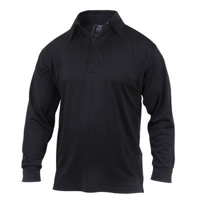 Black Long Sleeve Tactical Performance Polo Shirt (3XL)