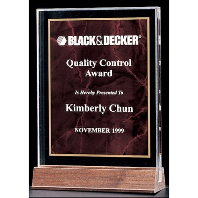 Marble Design Series 3/4" Thick Acrylic Award (5") (Ruby Center)