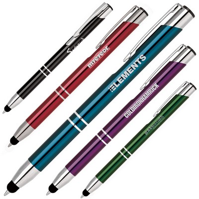 Click action anodized aluminum stylus pen