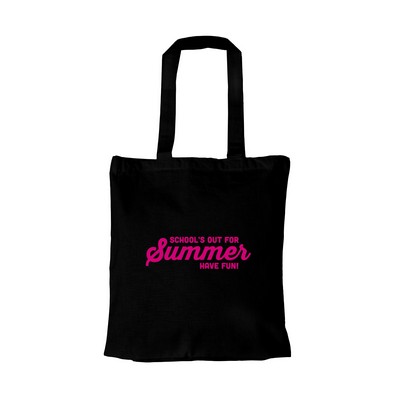 Black Medium Cotton Tote Bag with Bottom Gusset - 1 color (11"x1"x1.5")