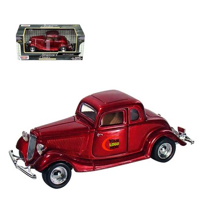 7"x2-1/2"x3" 1934 Ford® Coupe Die a Car with Full Color Graphics (u)