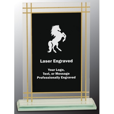 7 1/2" Contemporary Glass Full Border Award