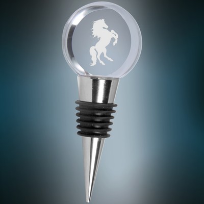 3 7/8" Crystal Wine Stopper Award