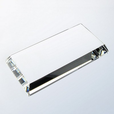 Clear Crystal Beveled Four Sided Slant Base, 6"x3"x3/4"H