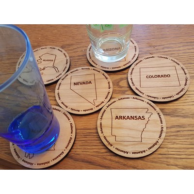 3.5" - Arkansas Hardwood Coasters