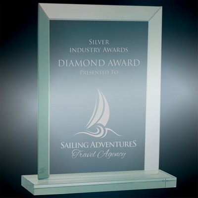 Medium Rectangle Jade Glass Award