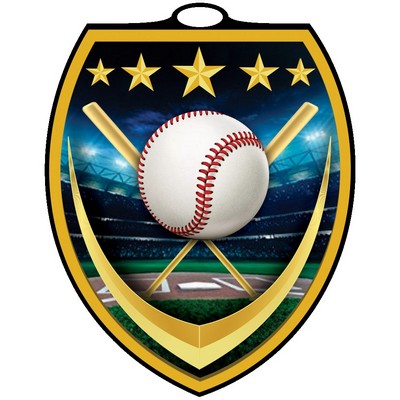 Vibraprint® Shield Baseball Medallion (3")