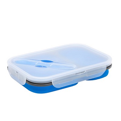 2-Compartment Silicone Lunch Box