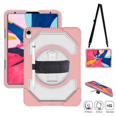 Kidder iPad Pro Protective Rugged Case with Kickstand & Shoulder Strap (Pink)