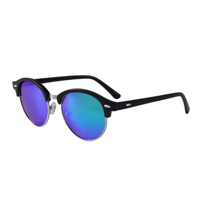 Sunglasses - Green Mirror Lenses - Black Frames