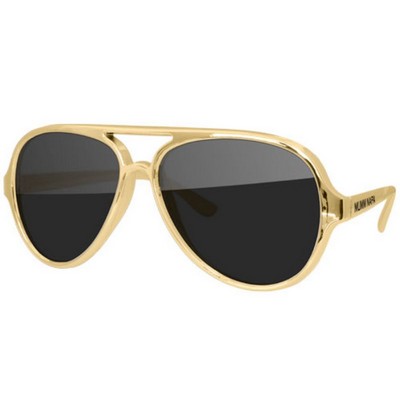 Metallic Aviator Sport Sunglasses