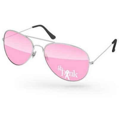 Breast Cancer Awareness Aviator Sunglasses