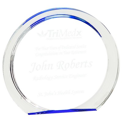 6 3/8" Blue Round Halo Acrylic Award