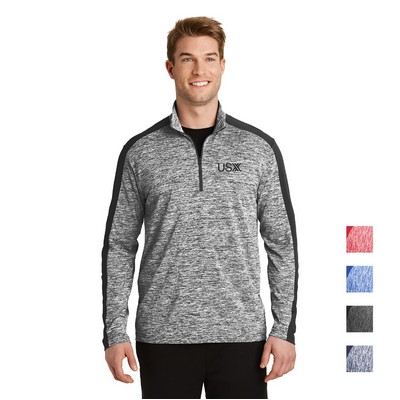 Sport-Tek® PosiCharge® Electric Heather Colorblock 1/4-Zip Pullover