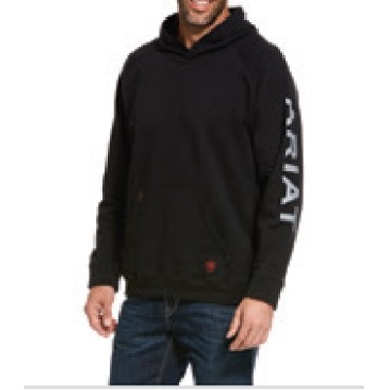 Ariat® FR Primo Fleece Logo Men's Black Hoodie