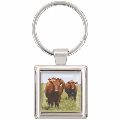 Square Metal Keytag 2-sided