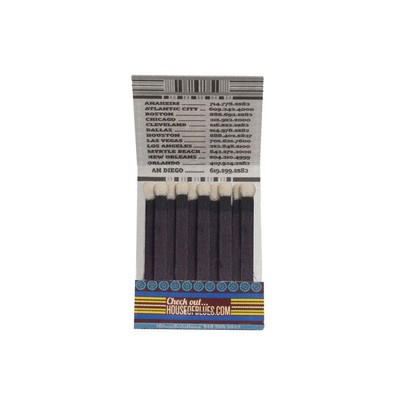 20 Stick Matchbook (Burgundy Ink & Gray Board)