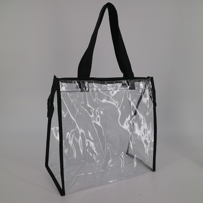 Clear Zippered Tote with Full Gusset